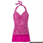 Chadwicks of Boston Printed Ruched Halter Skirtini by Shape Benefits Berry Floral B07P5ZPPCM
